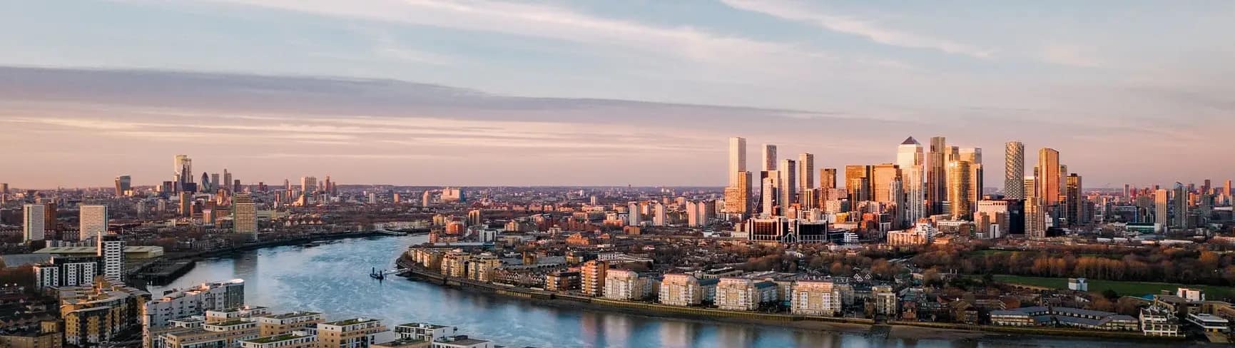 London skyline with river view representing terms and conditions for 365 Invest property investment services in the UK